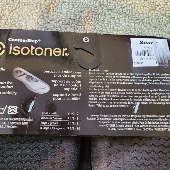 🌟NWT Isotoner Black Slippers Size 6.5-7 - Picture 5 of 7